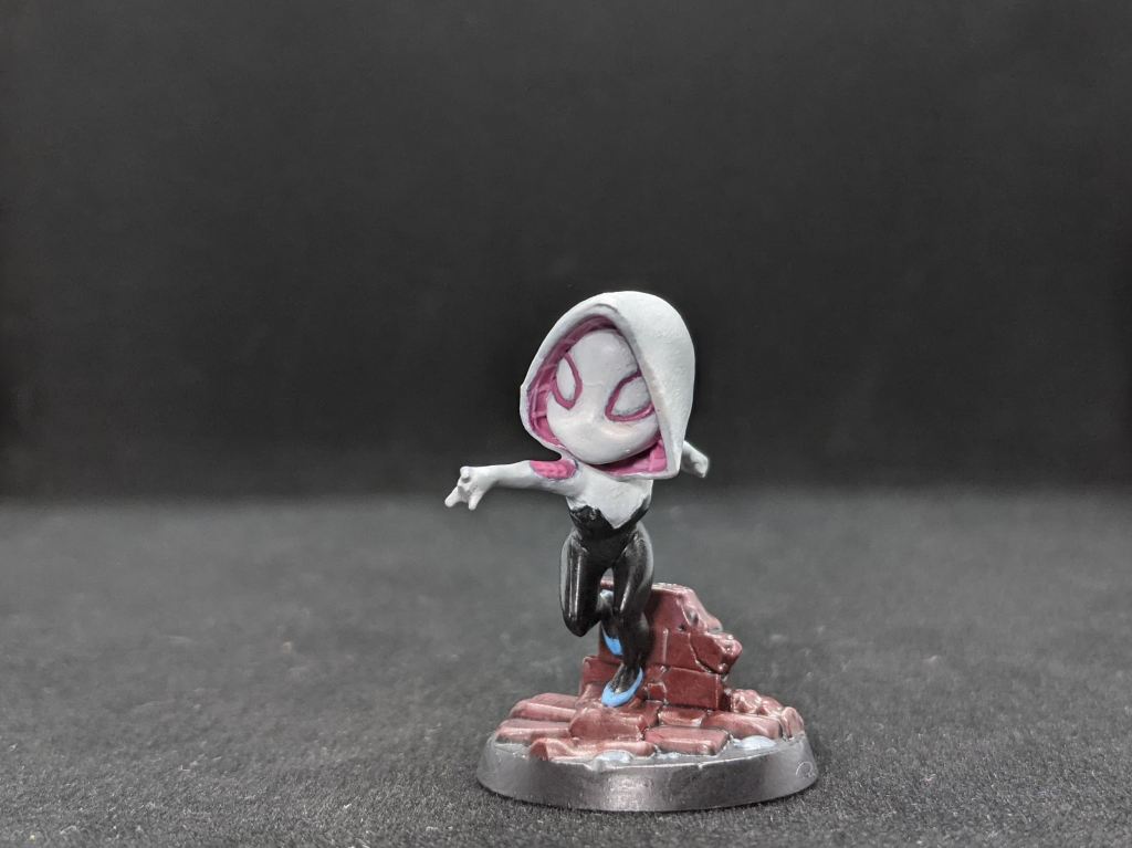 A painted Ghost-Spider miniature